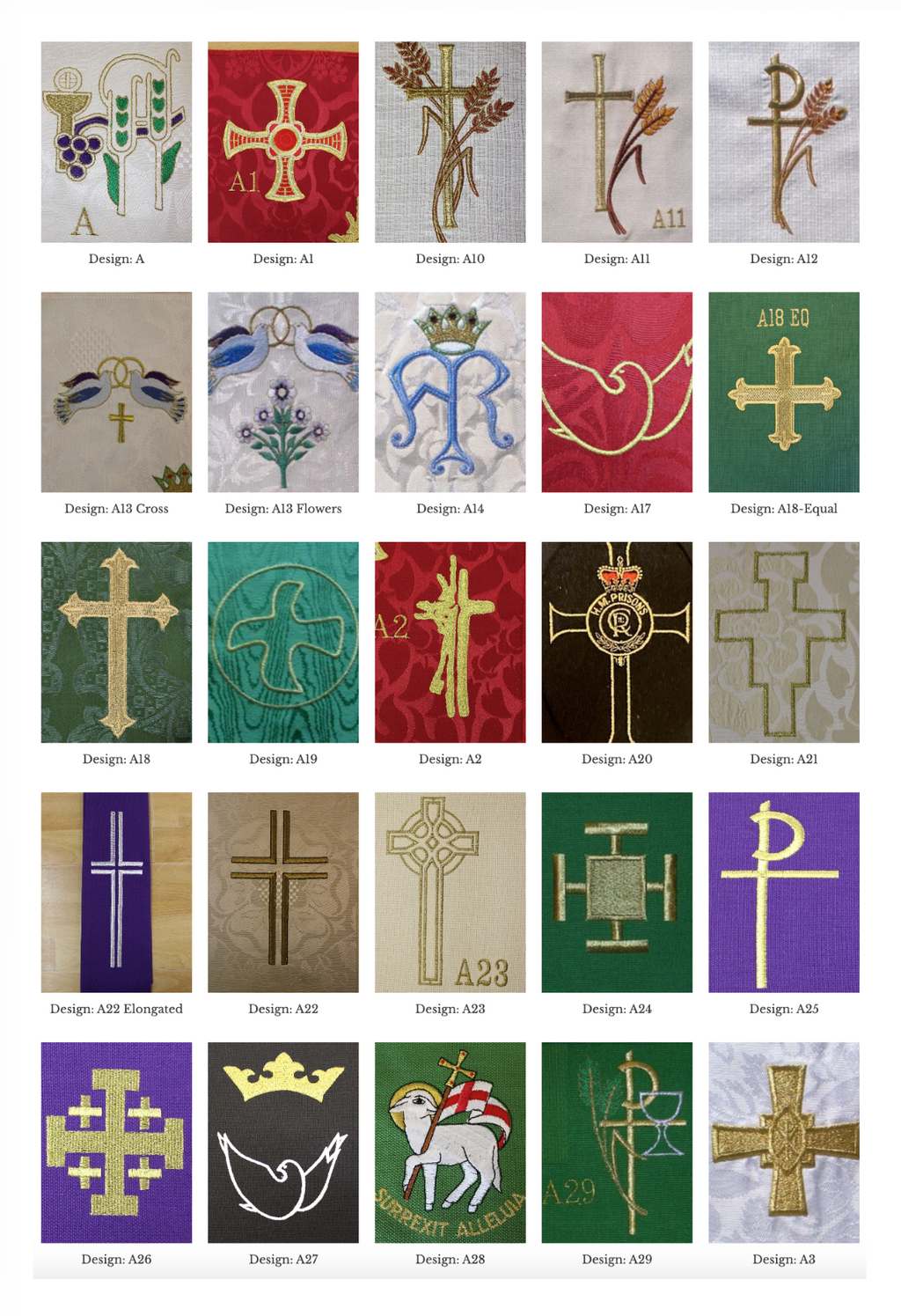Custom Embroidery Add-On – Stole (Set 1)