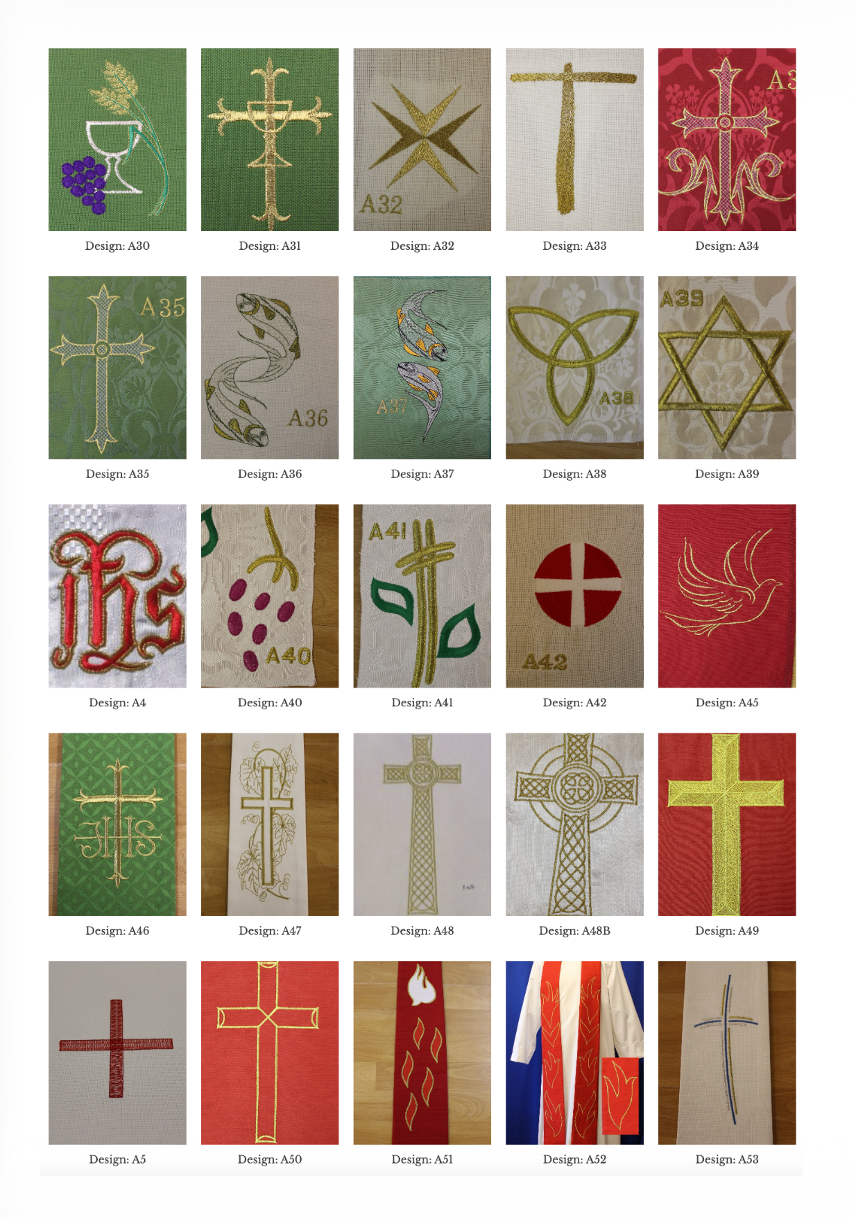 Custom Embroidery Add-On – Stole (Set 2)