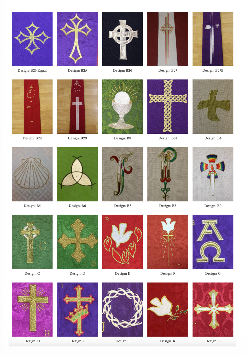 Custom Embroidery Add-On – Stole (Set 4)