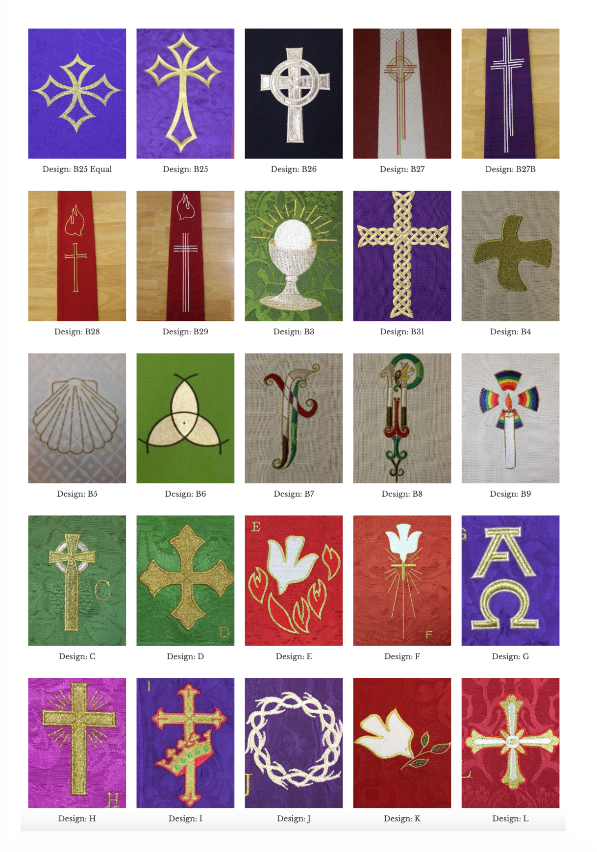 Custom Embroidery Add-On – Stole (Set 4)