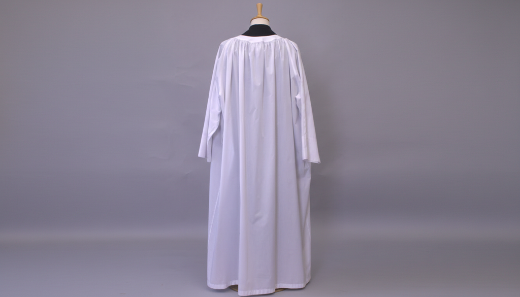 Ladies Alb - Traditional, button front, gathered