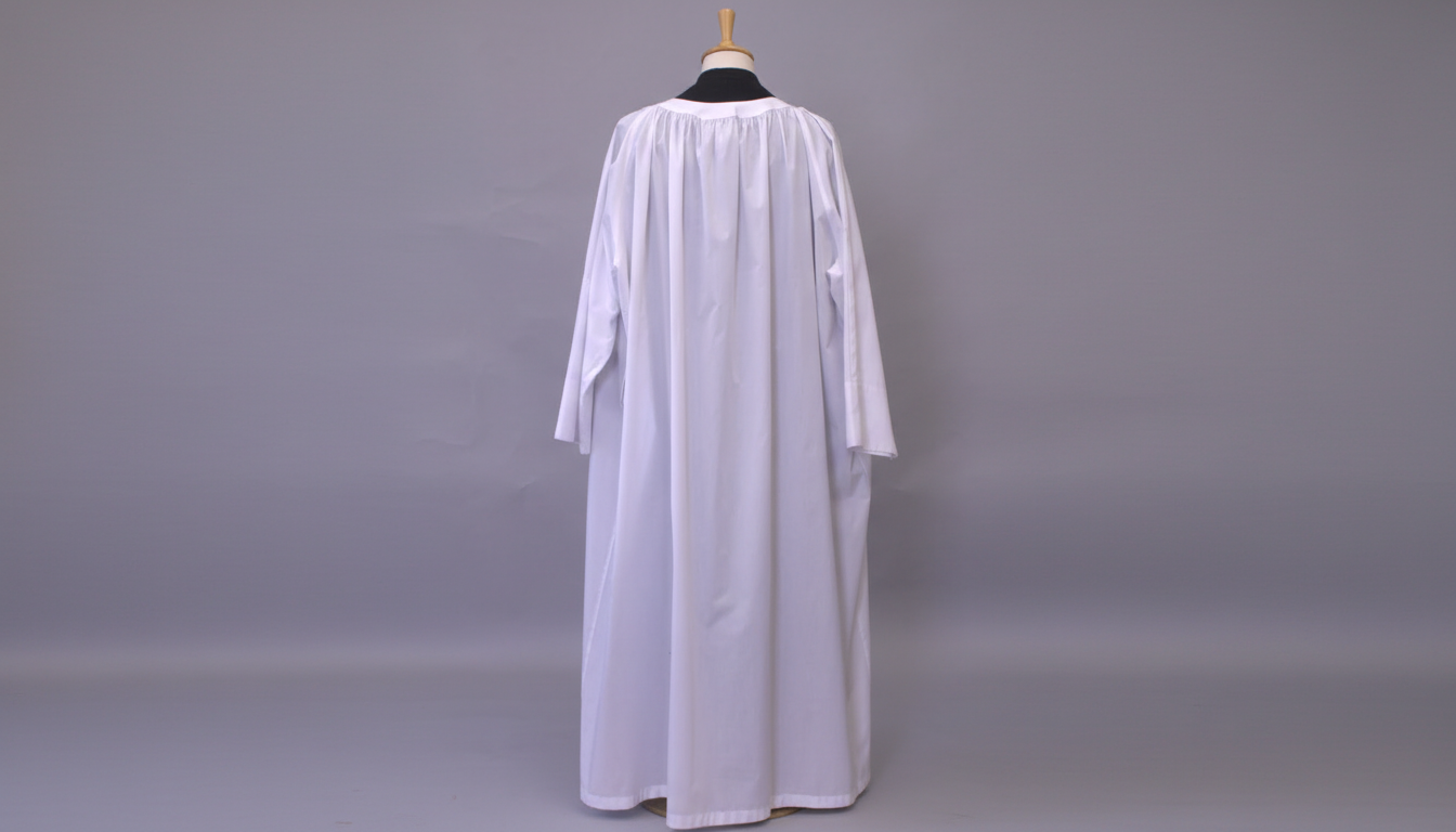 Alb - Traditional, button front, gathered