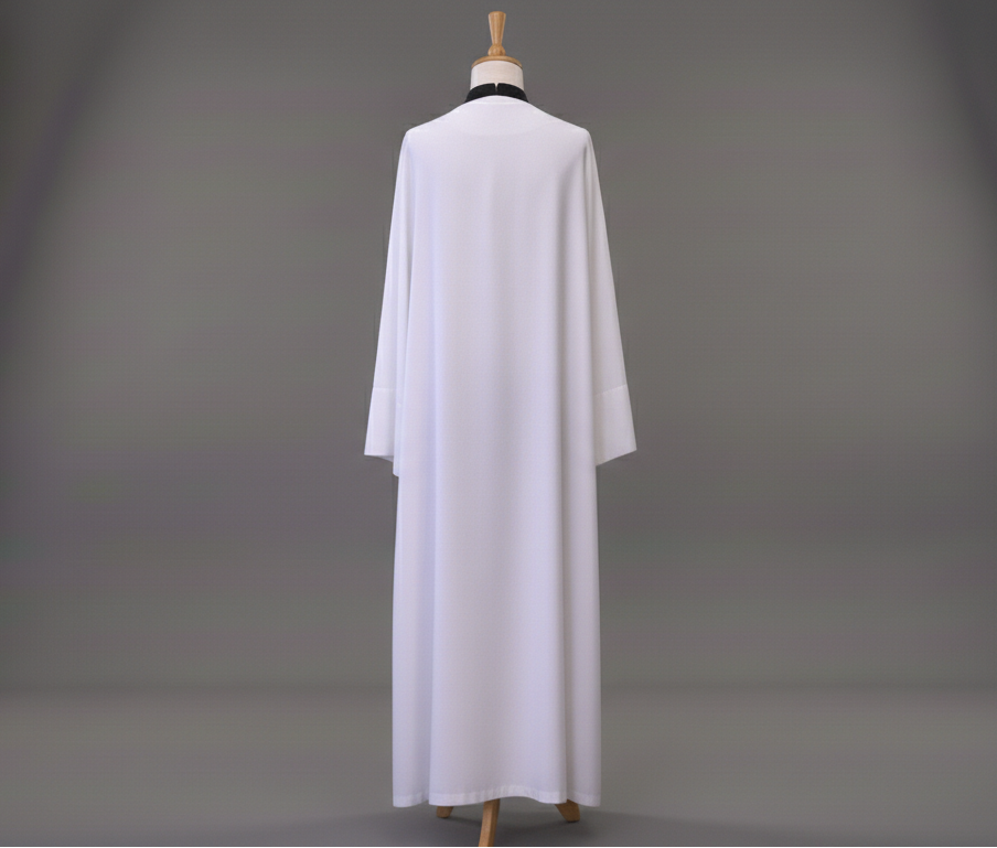 Alb - Traditional, button front, gathered