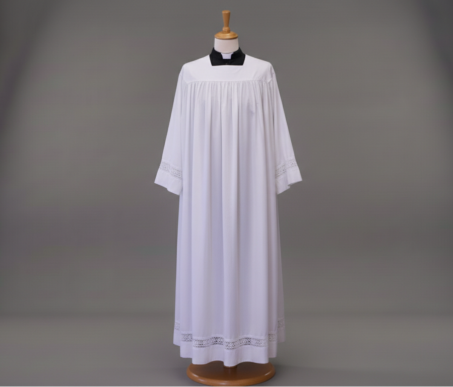 Ladies Alb - Gathered, square neck