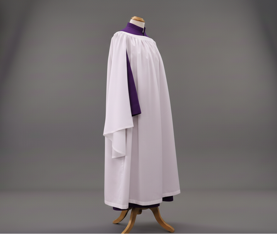 Old English Surplice Fully Gathered (Organist)