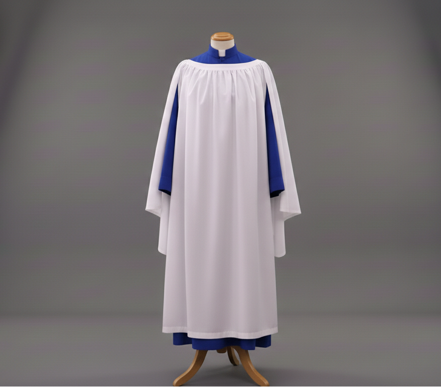 Old English Surplice Medium Gathered (Organist)