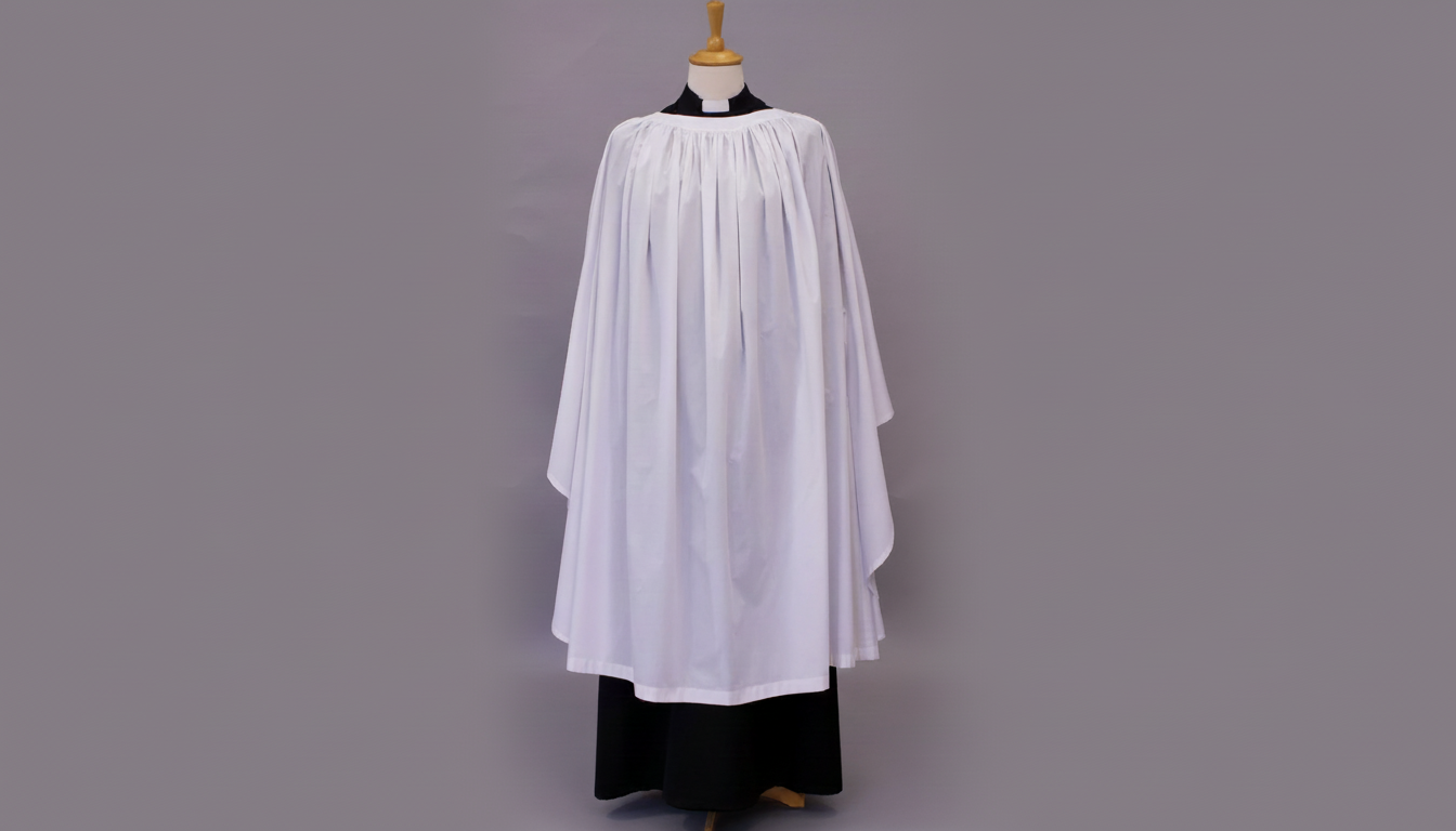 Old English Surplice Fully Gathered