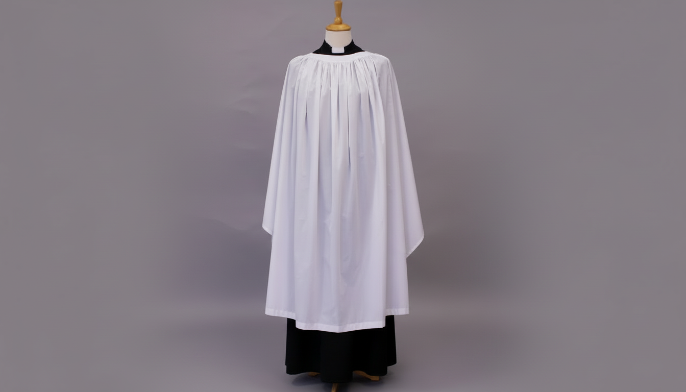 Old English Surplice Fully Gathered