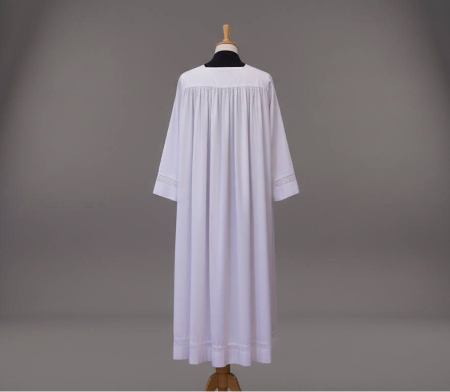 Ladies Alb - Gathered, square neck